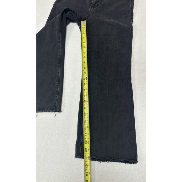 Liverpool Los Angeles Jeans Womens 10 Black The Crop Flare Stretch Dark Denim - Picture 7 of 12